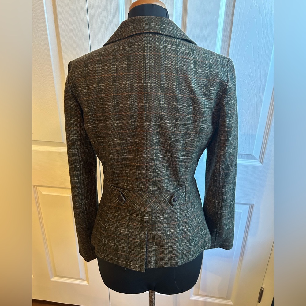 Vintage Y2K One-button tweed green women’s blazer - Halogen - Size M - Picture 2 of 5